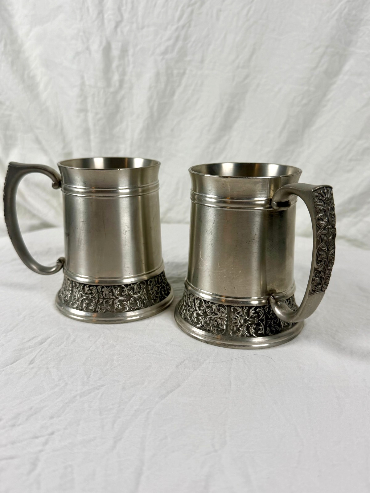 Pair Royal Selangor Pewter Tankards Satin Finish 45cl Medium Classic Expressions Pair Royal Selangor Pewter Tankards Satin Finish 45cl Medium Classic Expressions