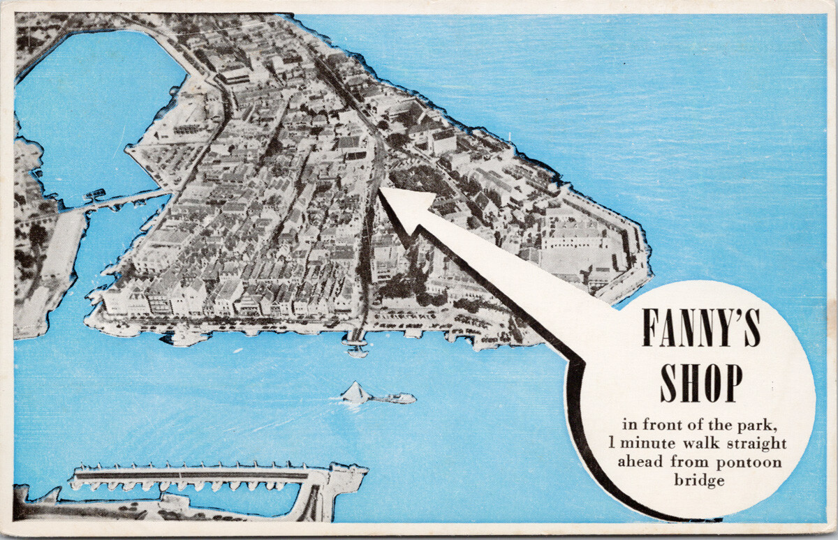 Fanny\'s Shop Curacao NWI Unused Postcard F84