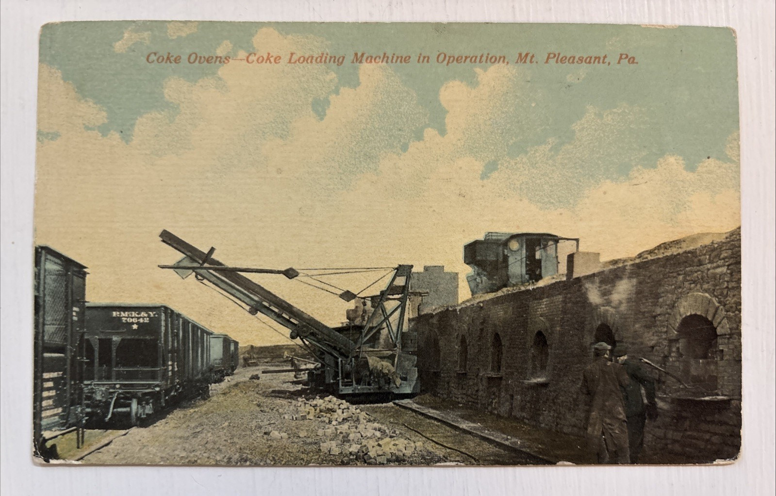 1924 Coke Ovens Coke Loading Machine in Operation Mt. Pleasant PA Postcard 1924 Coke Ovens Coke Loading Machine in Operation Mt. Pleasant PA Postcard