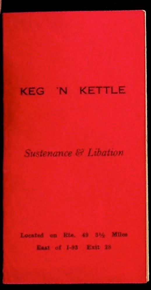 1950\'s + 1960\'s Red Mini Restaurant Menu Keg \ 1950\'s + 1960\'s Red Mini Restaurant Menu Keg \