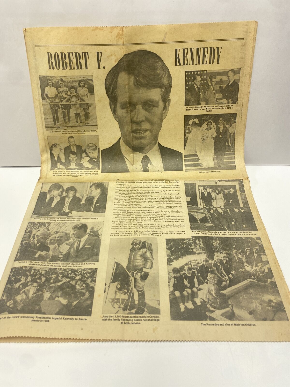 Mobile Press June 4, 1968 Robert F. Kennedy Newspaper