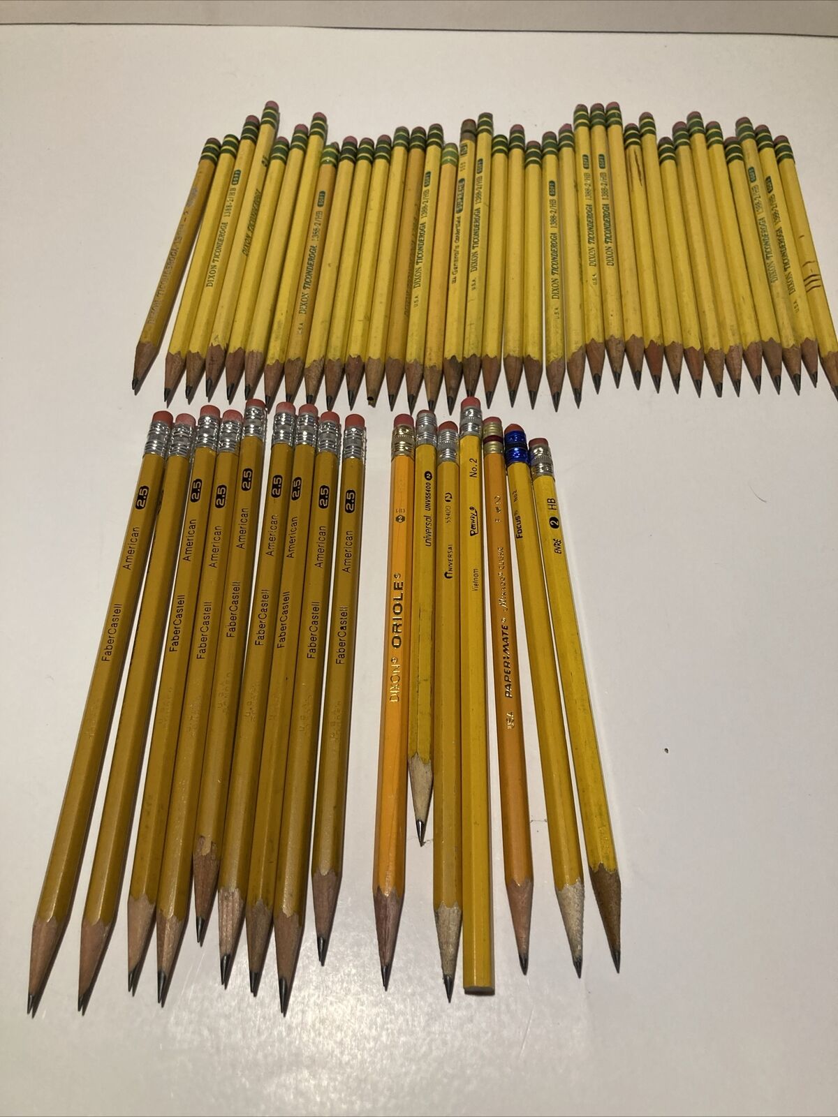 Lot Of 51 Vintage Dixon Faber Castell Universal Penway Pencils Made In USA