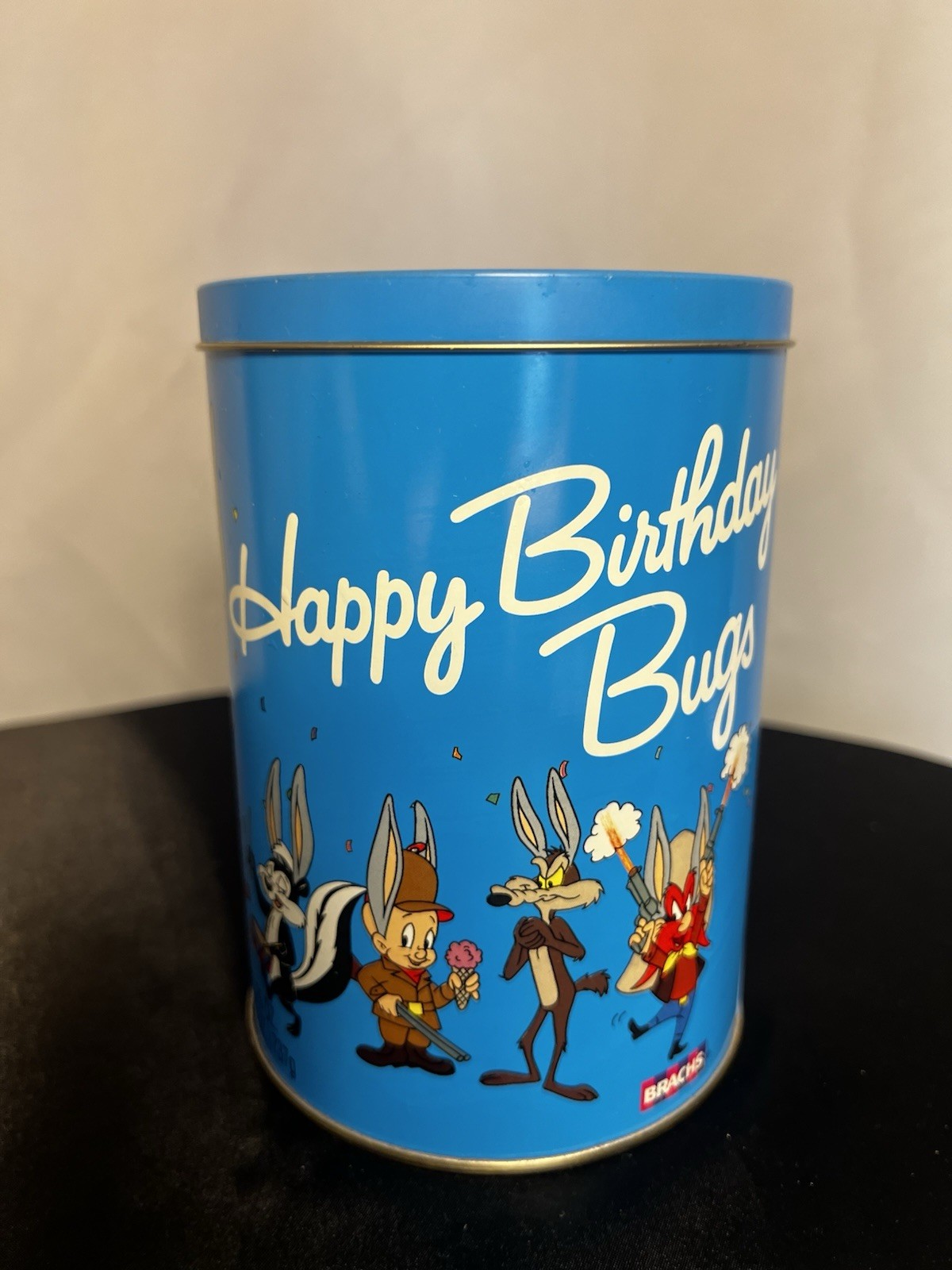 Vintage 1989 Brach’s “Happy Birthday Bugs” jelly bean tin