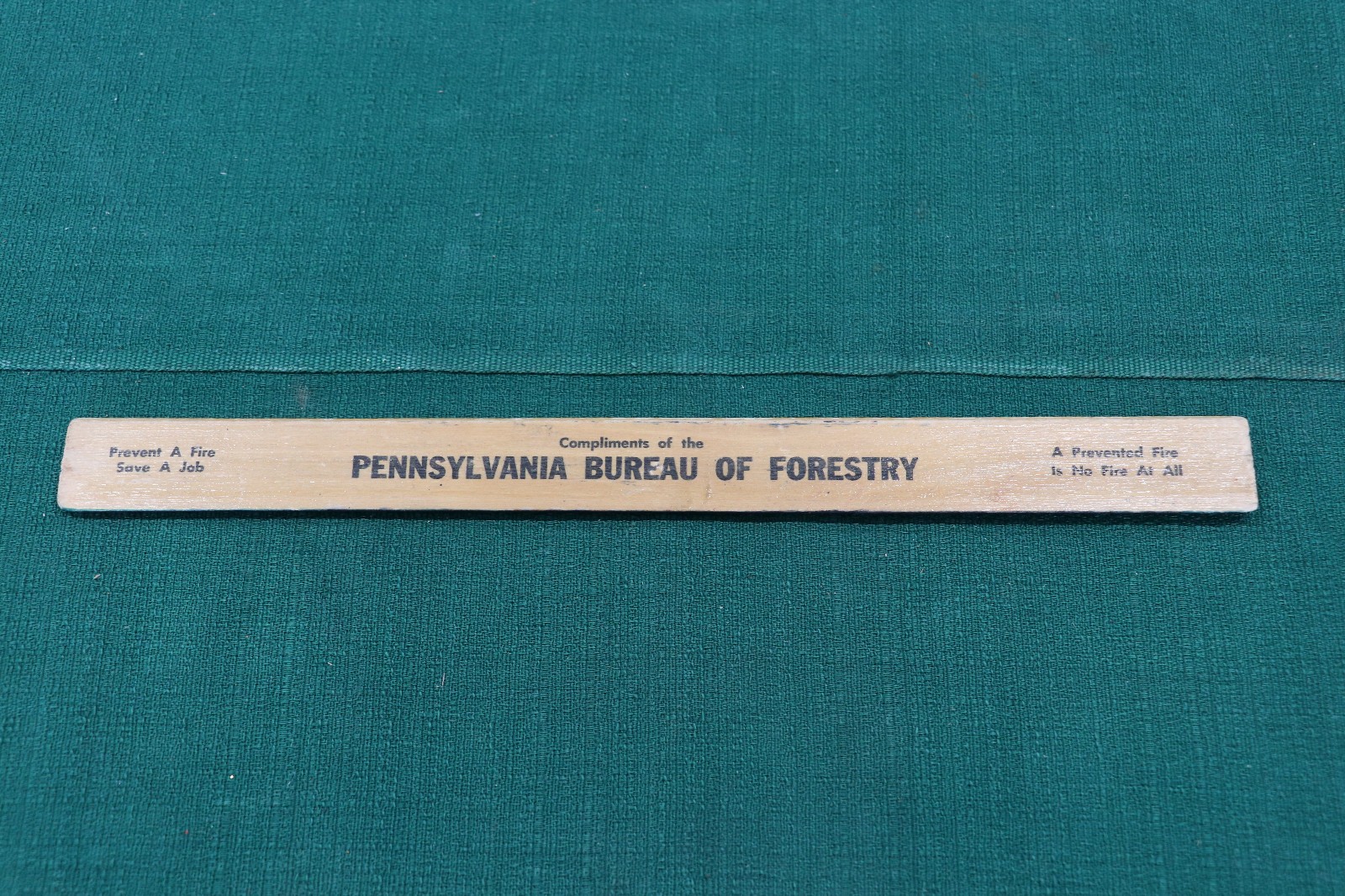 Vintage Smokey The Bear 12” Ruler PA Bureau of Forestry