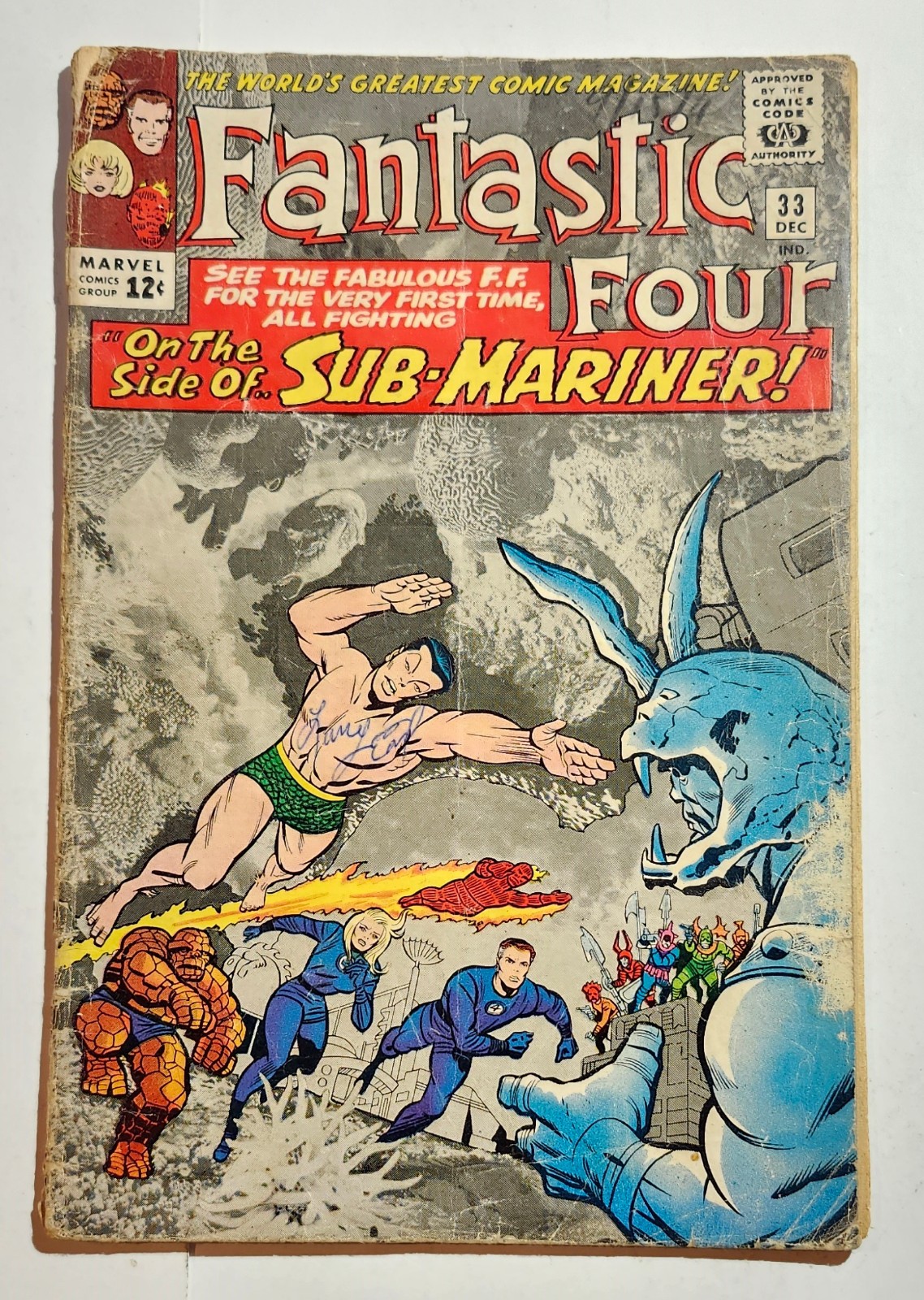 FANTASTIC FOUR #33 1964 Silver Age Marvel, Sub-Mariner, 1st appearance ATTUMA FANTASTIC FOUR #33 1964 Silver Age Marvel, Sub-Mariner, 1st appearance ATTUMA