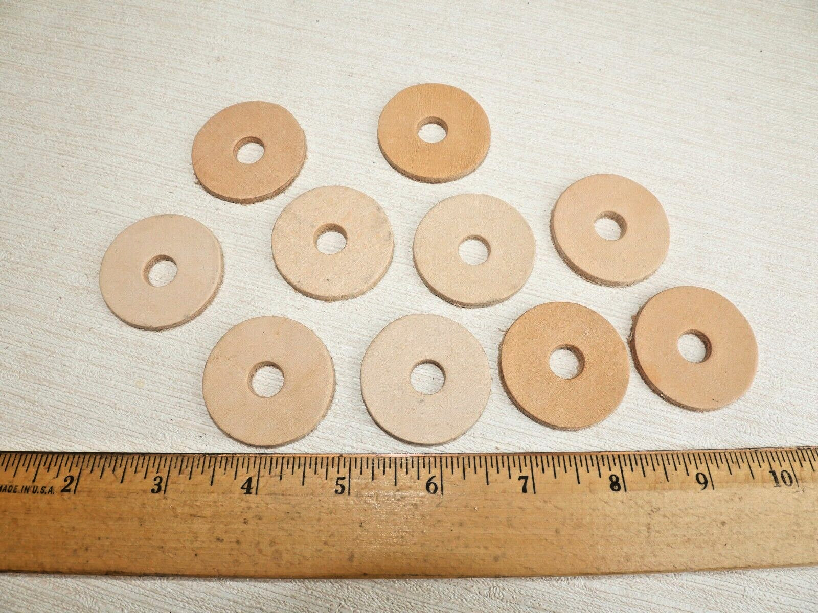 Lot of 10 Leather Washers Chisel Handle restoration 1½\ Lot of 10 Leather Washers Chisel Handle restoration 1½\