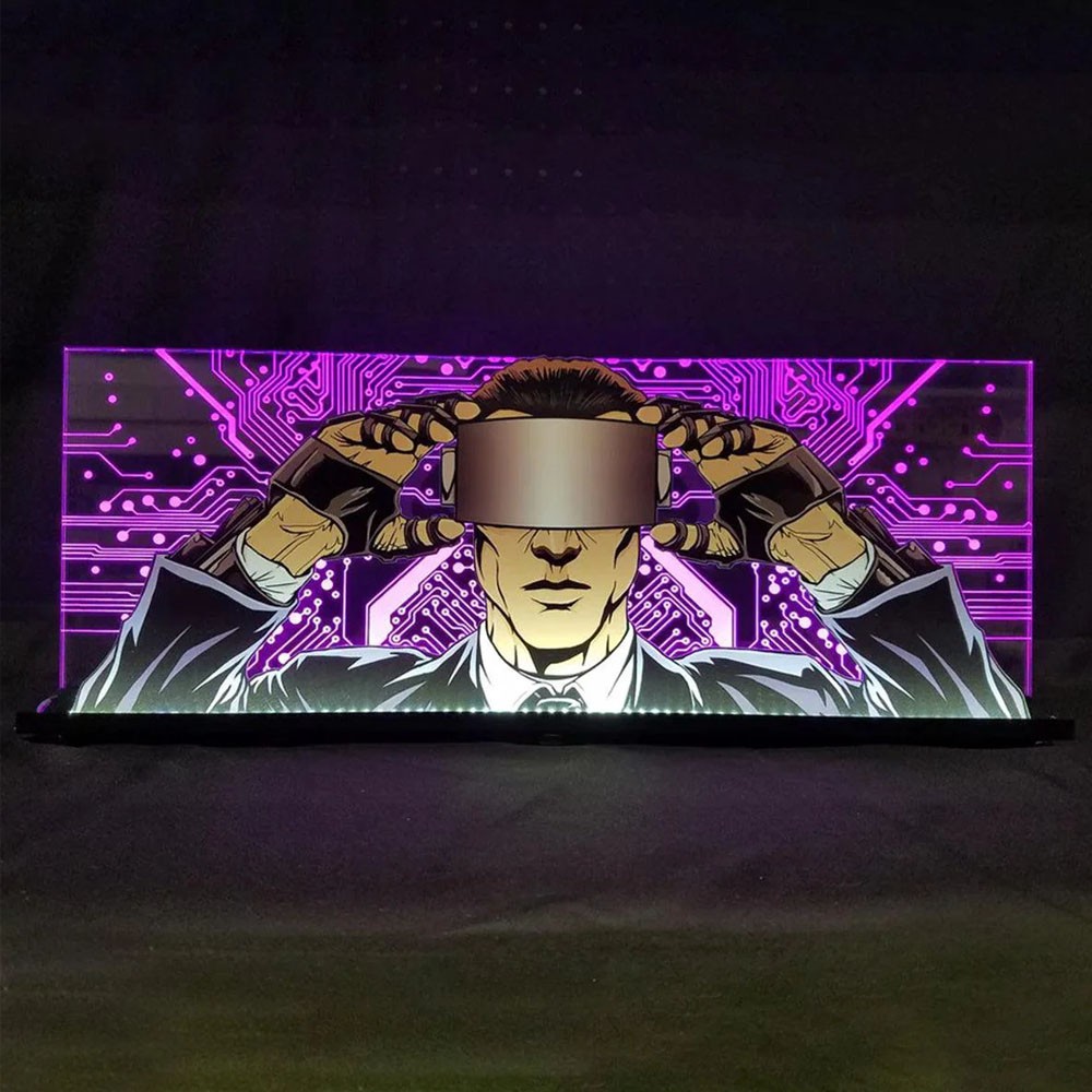 Johnny Mnemonic Pinball Machine Acrylic Led RGB Topper for Pinball Machine