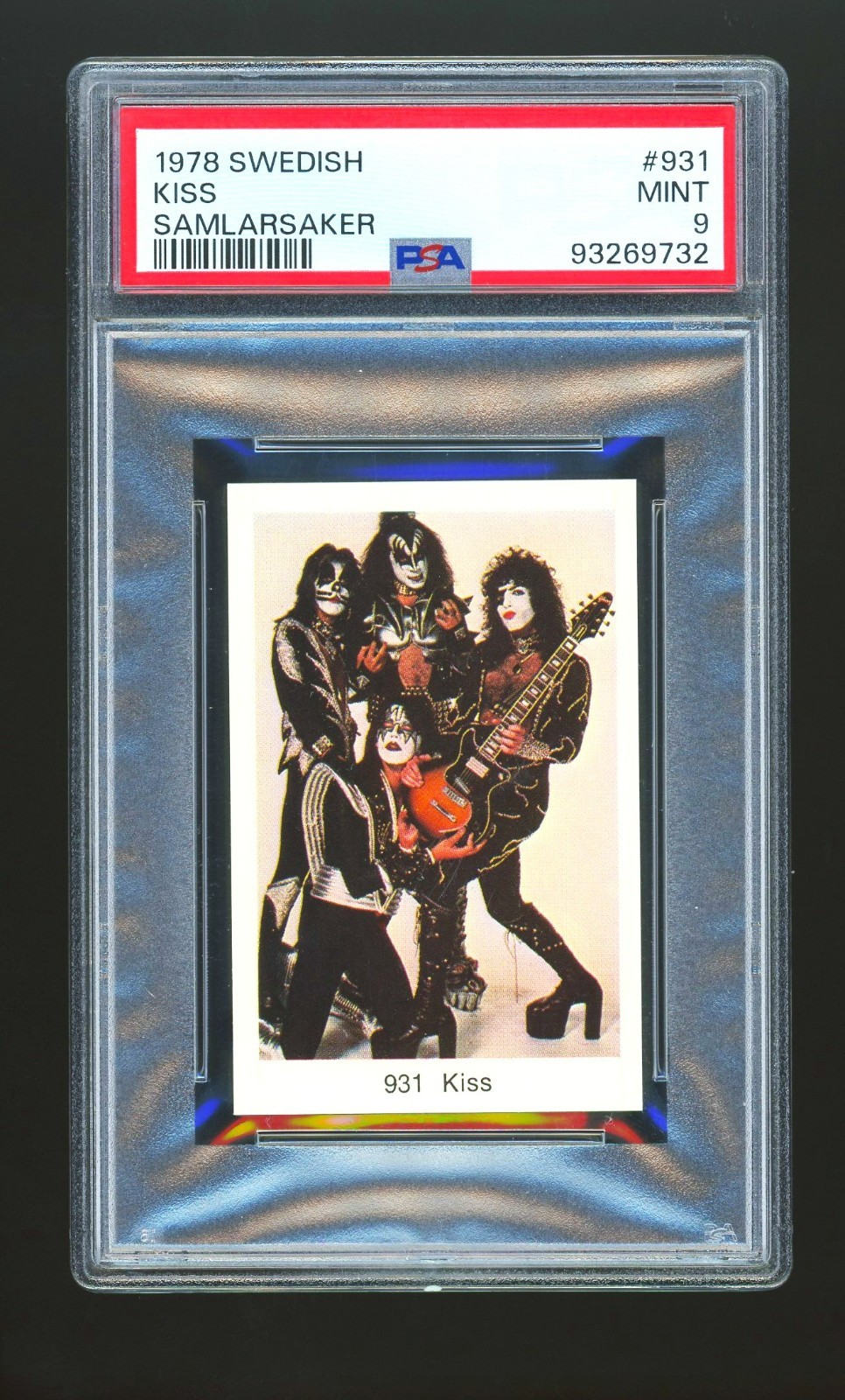 1978 Swedish Gum Samlarsaker KISS (PSA 9) (POP 1/NONE HIGHER) 1978 Swedish Gum Samlarsaker KISS (PSA 9) (POP 1/NONE HIGHER)