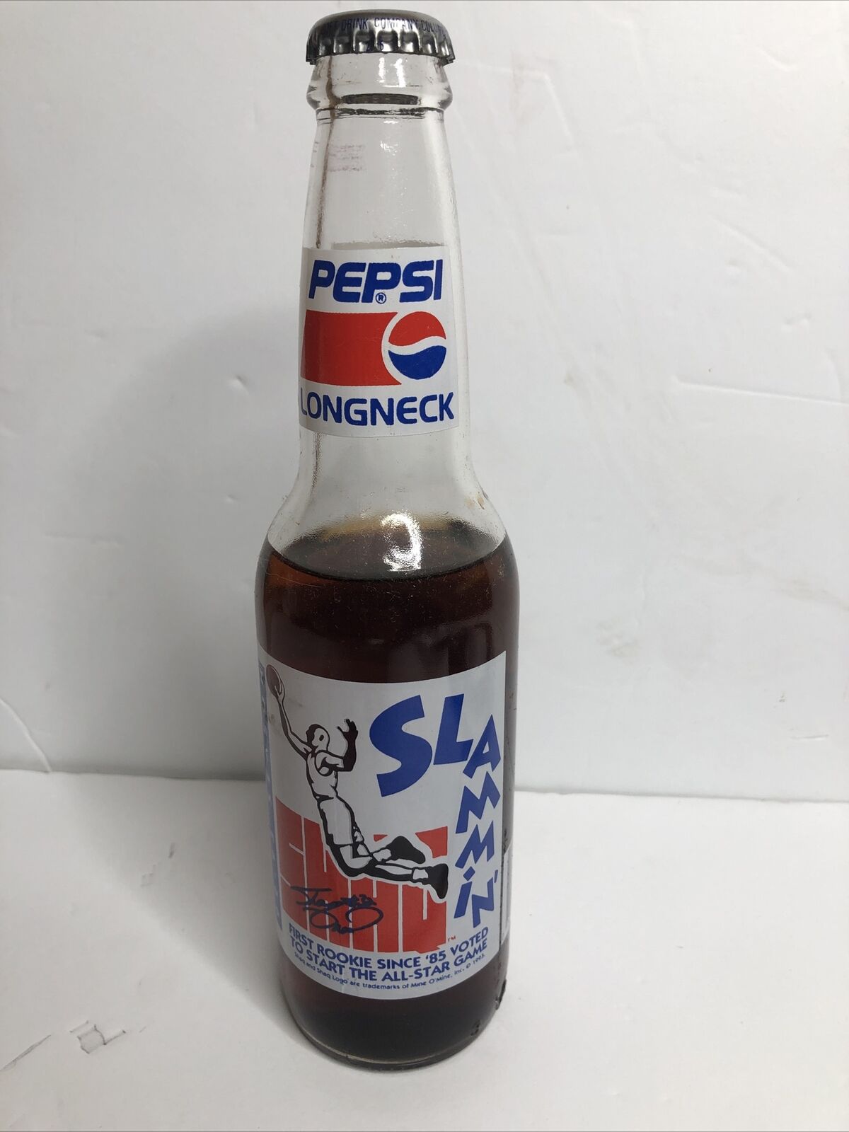 Shaquille O'Neal Shaq Pepsi Longneck Bottle 92-93 Season Orlando Magic(slamming,