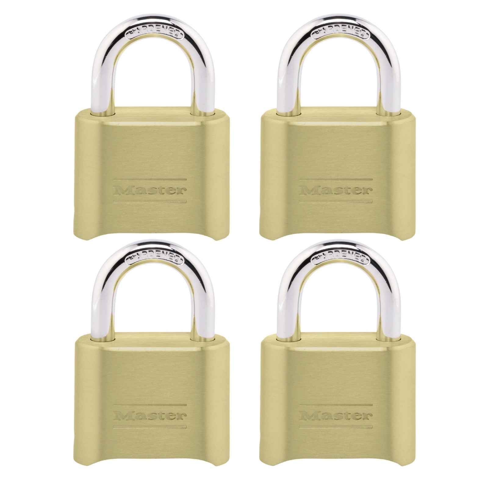 Durable Outdoor Combination Padlock Set - Brass Gate Locks 4-Pack, Security Lock Durable Outdoor Combination Padlock Set - Brass Gate Locks 4-Pack, Security Lock