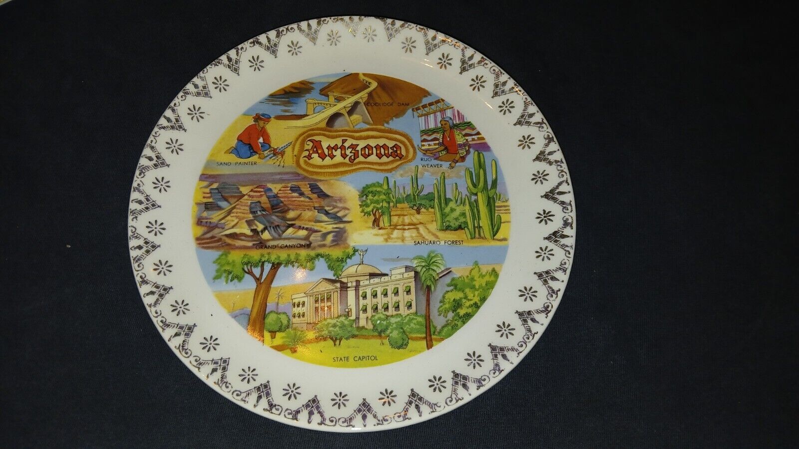 Arizona glass souvenir plate