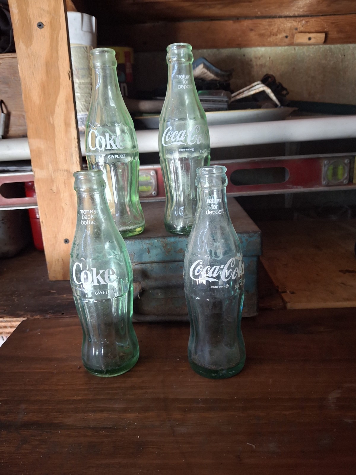 Vintage Old Glass Coke Bottles 6.5oz