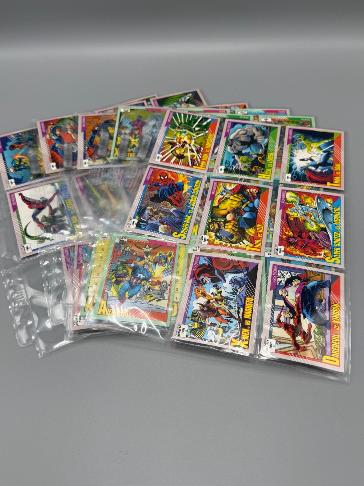 1991 Impel Marvel Universe Series II 46 Card Lot Arch-Enemies Teams Venom Thanos