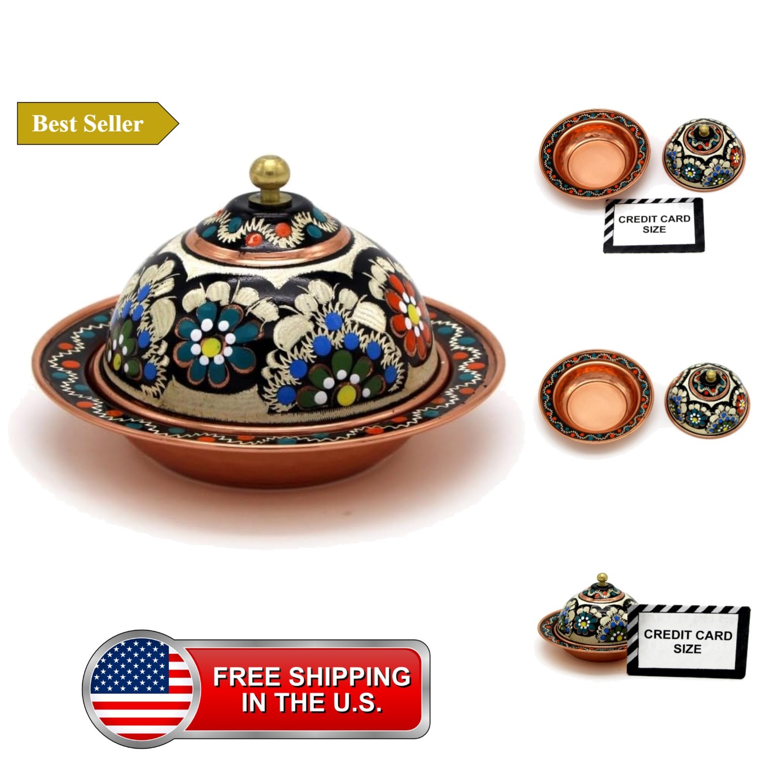 Handmade Copper Turkish Delight Candy & Sugar Mini Bowl Handmade Copper Turkish Delight Candy & Sugar Mini Bowl