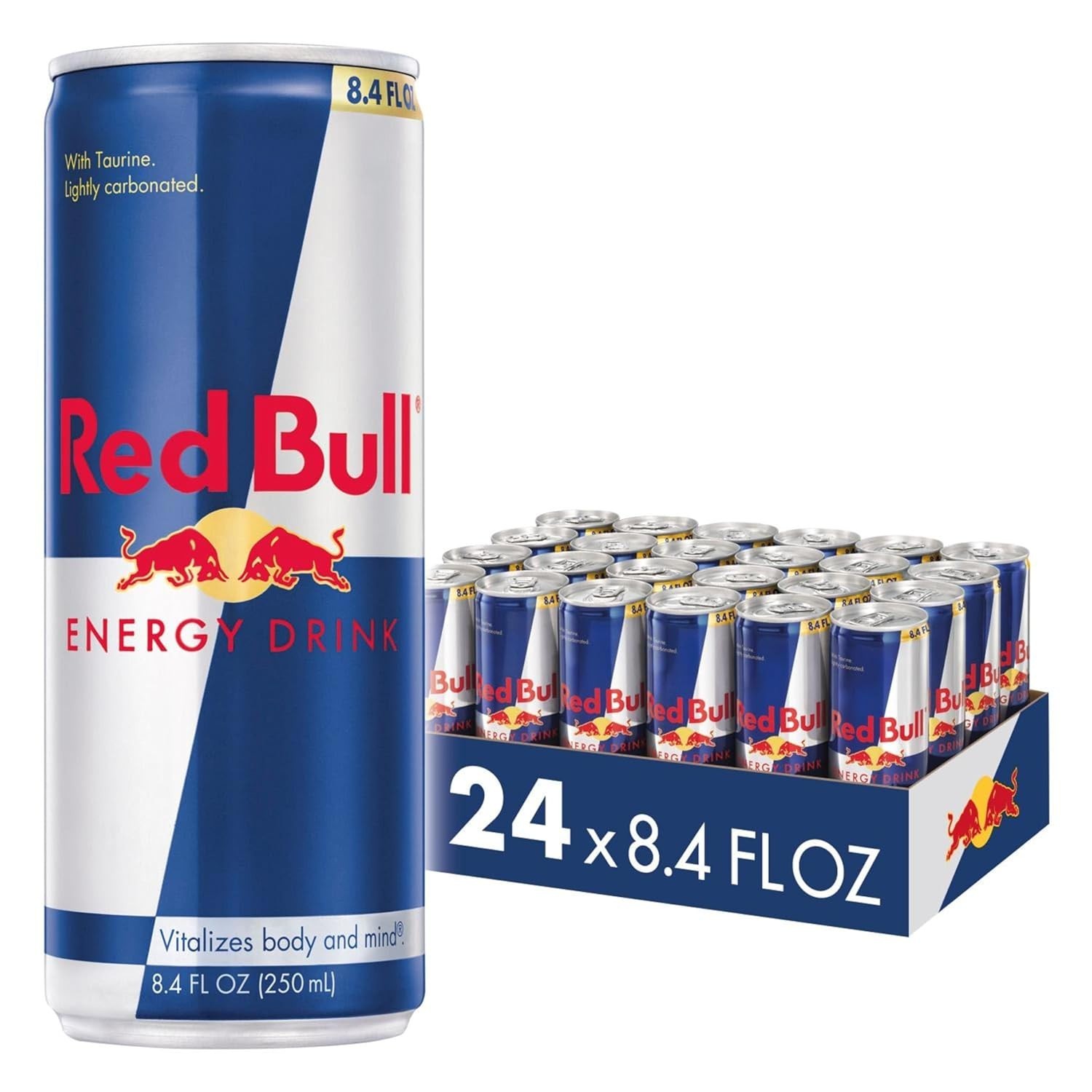 Red Bull Energy Drink with 80mg Caffeine plus Taurine, 8.4 Fl Oz (24 Pack) Cans Red Bull Energy Drink with 80mg Caffeine plus Taurine, 8.4 Fl Oz (24 Pack) Cans