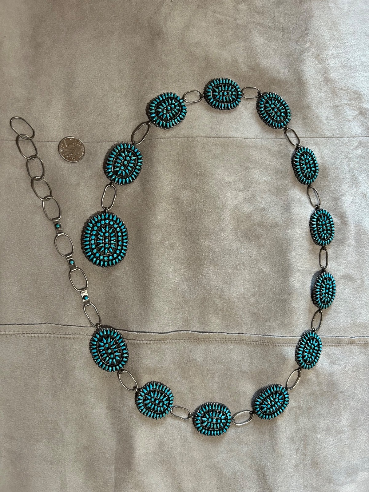 A Beautiful Ben Yazzie Navajo Signed Belt That Is 44 Inch That Can Be Adjusted A Beautiful Ben Yazzie Navajo Signed Belt That Is 44 Inch That Can Be Adjusted