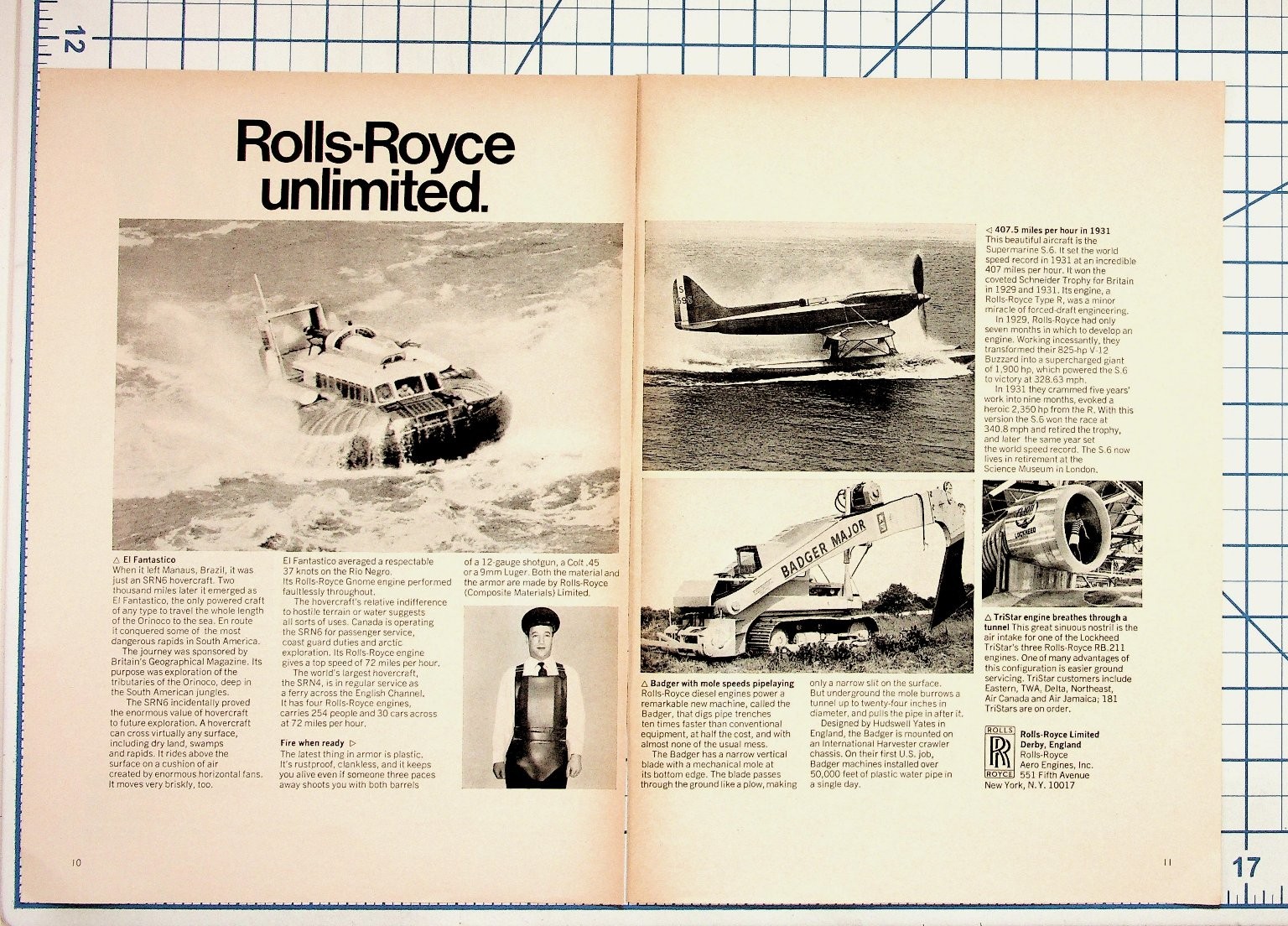 Rolls-Royce Unlimited Vintage 1970s Magazine Print Ad Hovercraft Seaplane Rolls-Royce Unlimited Vintage 1970s Magazine Print Ad Hovercraft Seaplane
