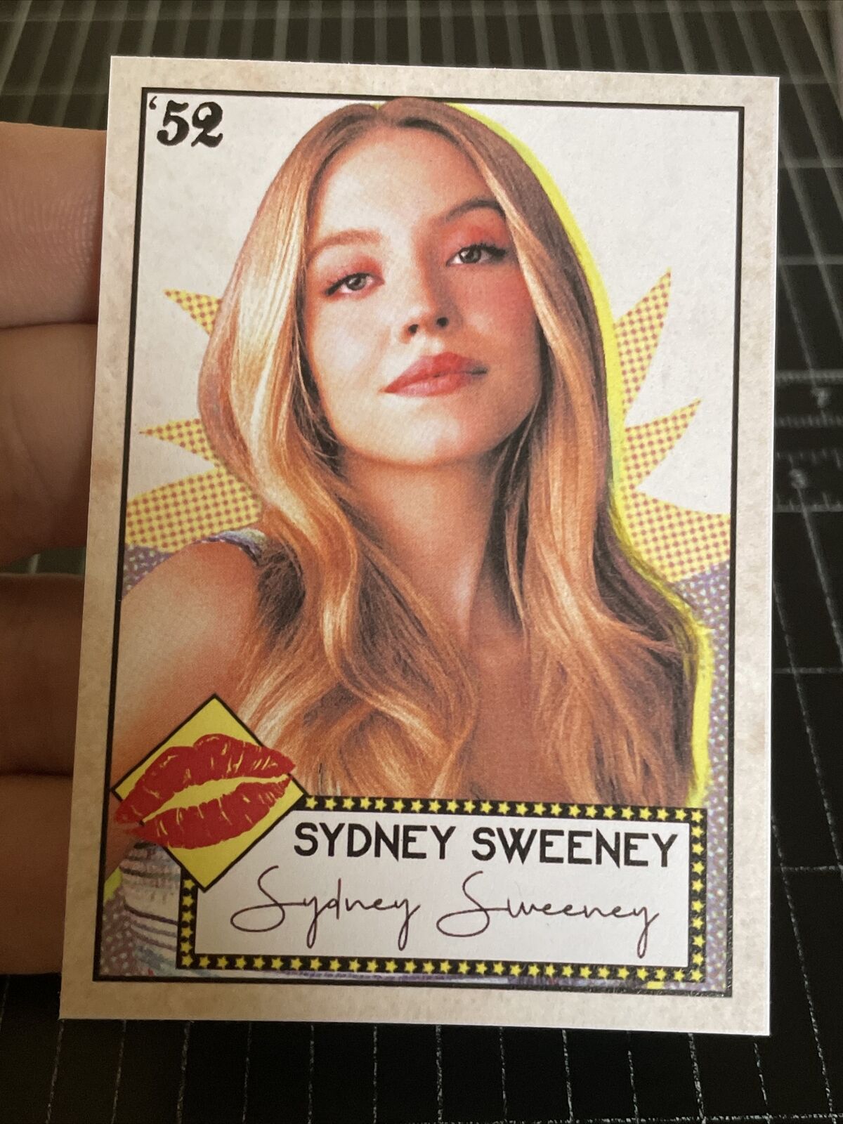 ‘52 Design Sydney Sweeney Trading Card Art Print Trading Card  - by MPRINTS