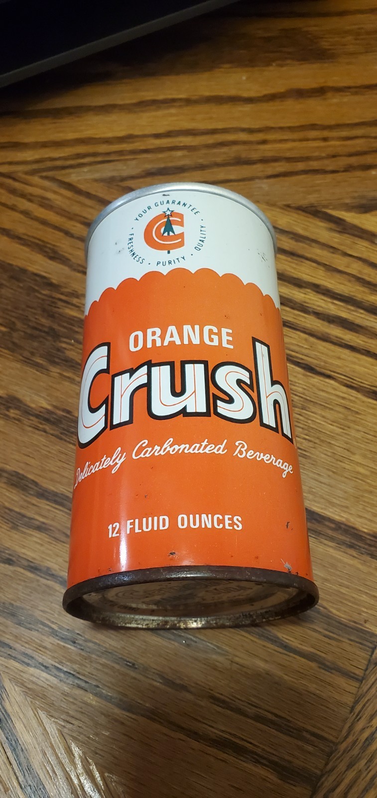 ORANGE CRUSH FAN TAB SODA POP CAN Vanity Bottom ORANGE CRUSH FAN TAB SODA POP CAN Vanity Bottom