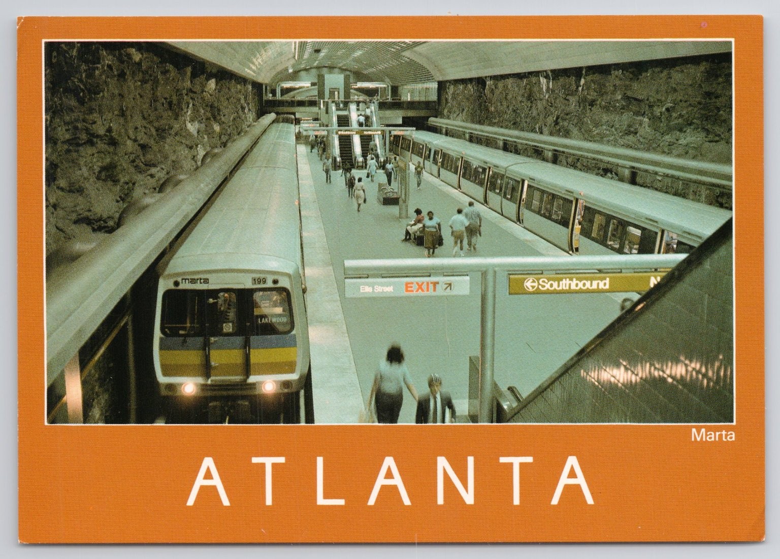 Vintage ATLANTA MARTA Subway Station 4x6 Postcard a23482 Vintage ATLANTA MARTA Subway Station 4x6 Postcard a23482