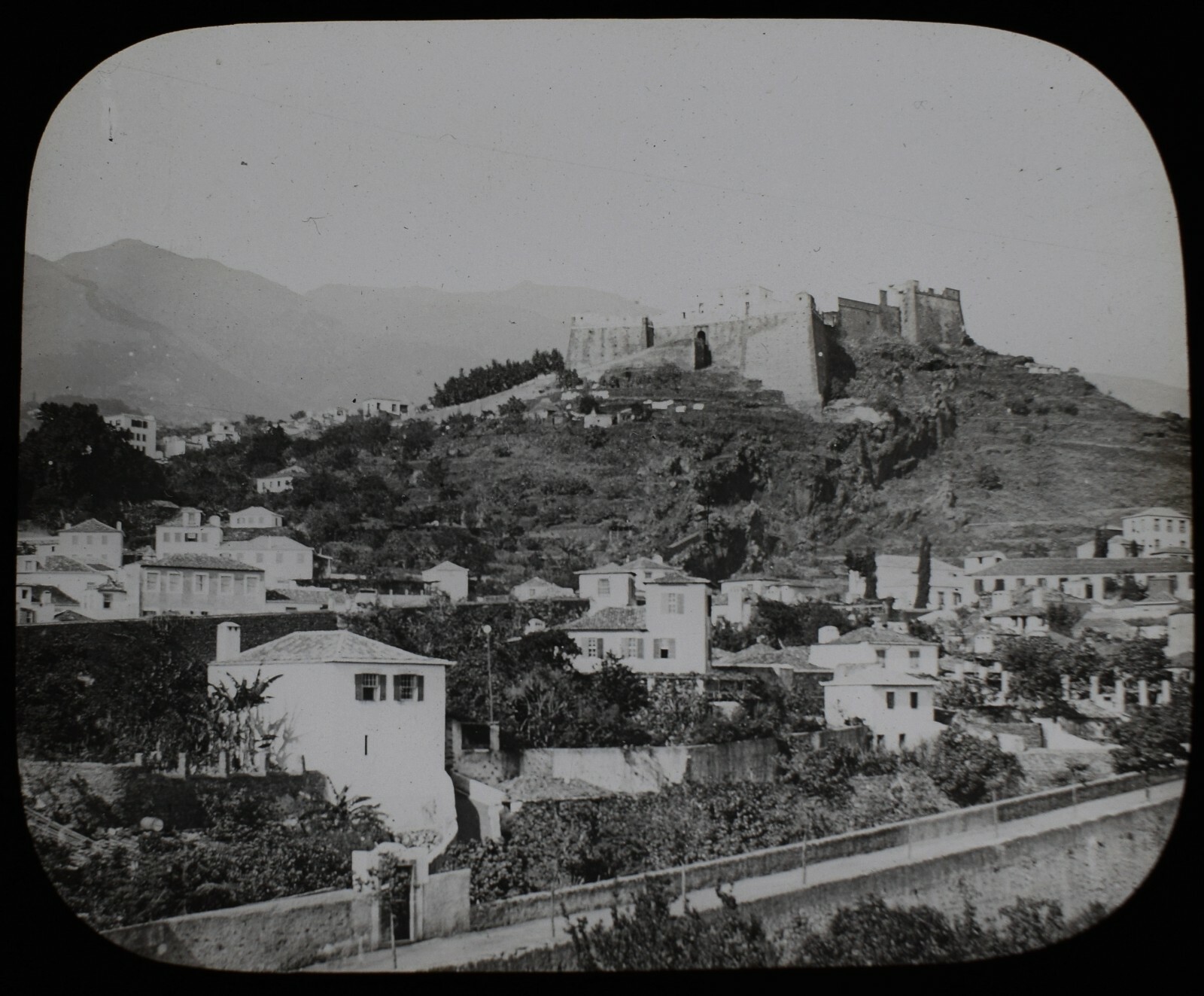 ANTIQUE Magic Lantern Slide MADEIRA FORTRESS C1890 VICTORIAN PHOTO ANTIQUE Magic Lantern Slide MADEIRA FORTRESS C1890 VICTORIAN PHOTO