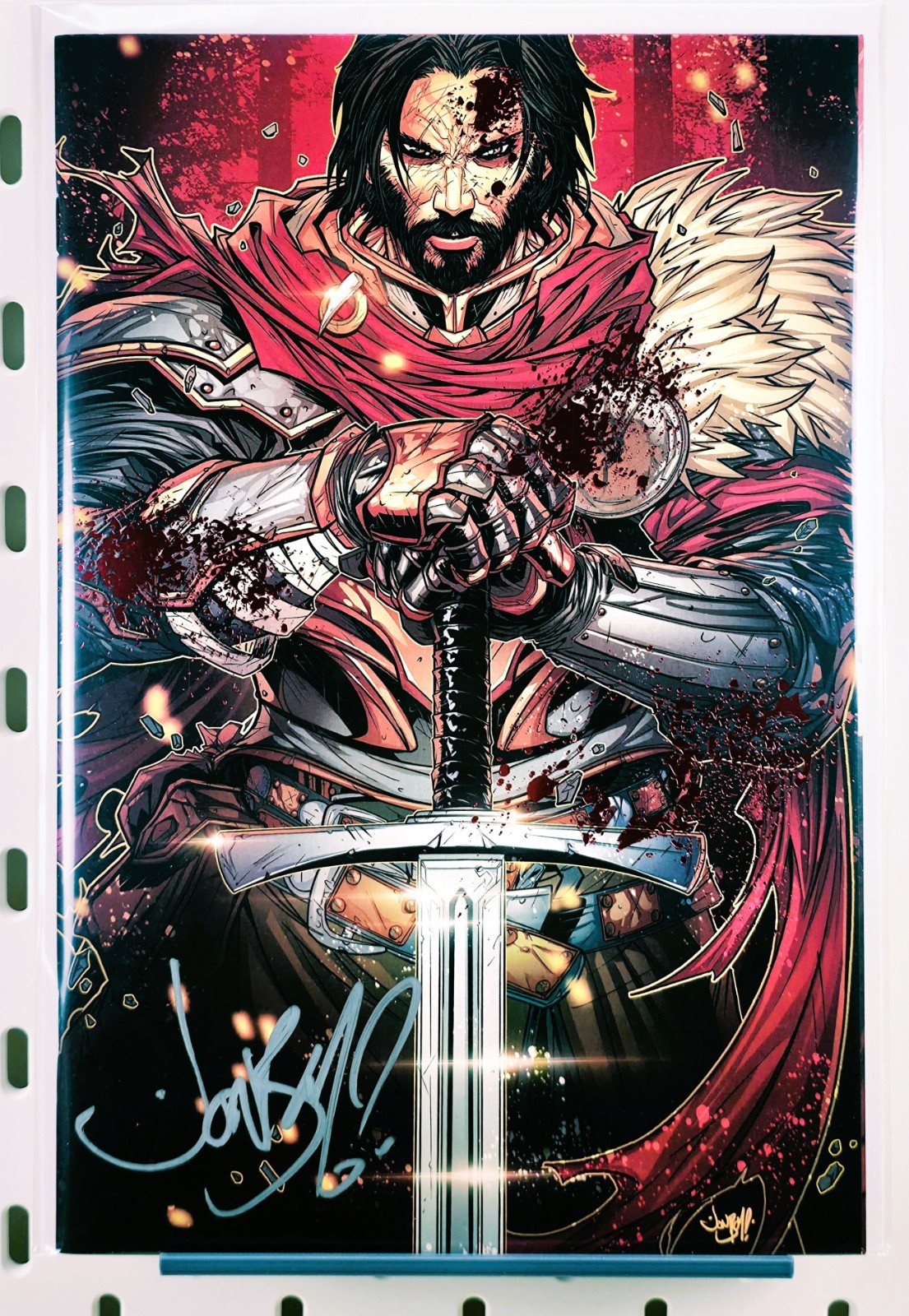 BRZRKR LIGHT DRAWS BREATH #1 SDCC SIGNED JONBOY MEYERS RED SPOT FOIL 1:100 COA BRZRKR LIGHT DRAWS BREATH #1 SDCC SIGNED JONBOY MEYERS RED SPOT FOIL 1:100 COA