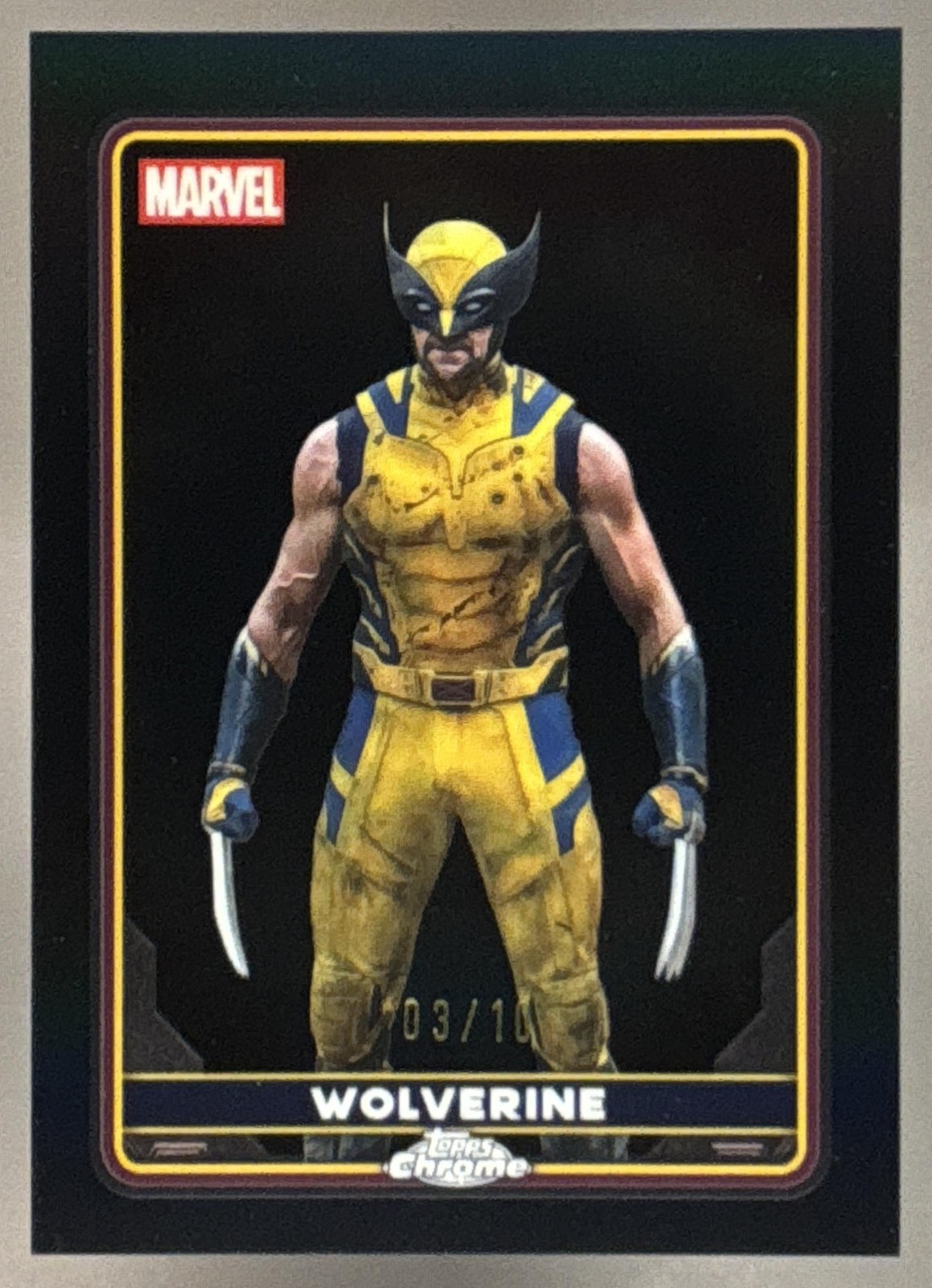 Wolverine 2025 Topps Chrome Deadpool Black Refractor 3/10 #30 Wolverine 2025 Topps Chrome Deadpool Black Refractor 3/10 #30