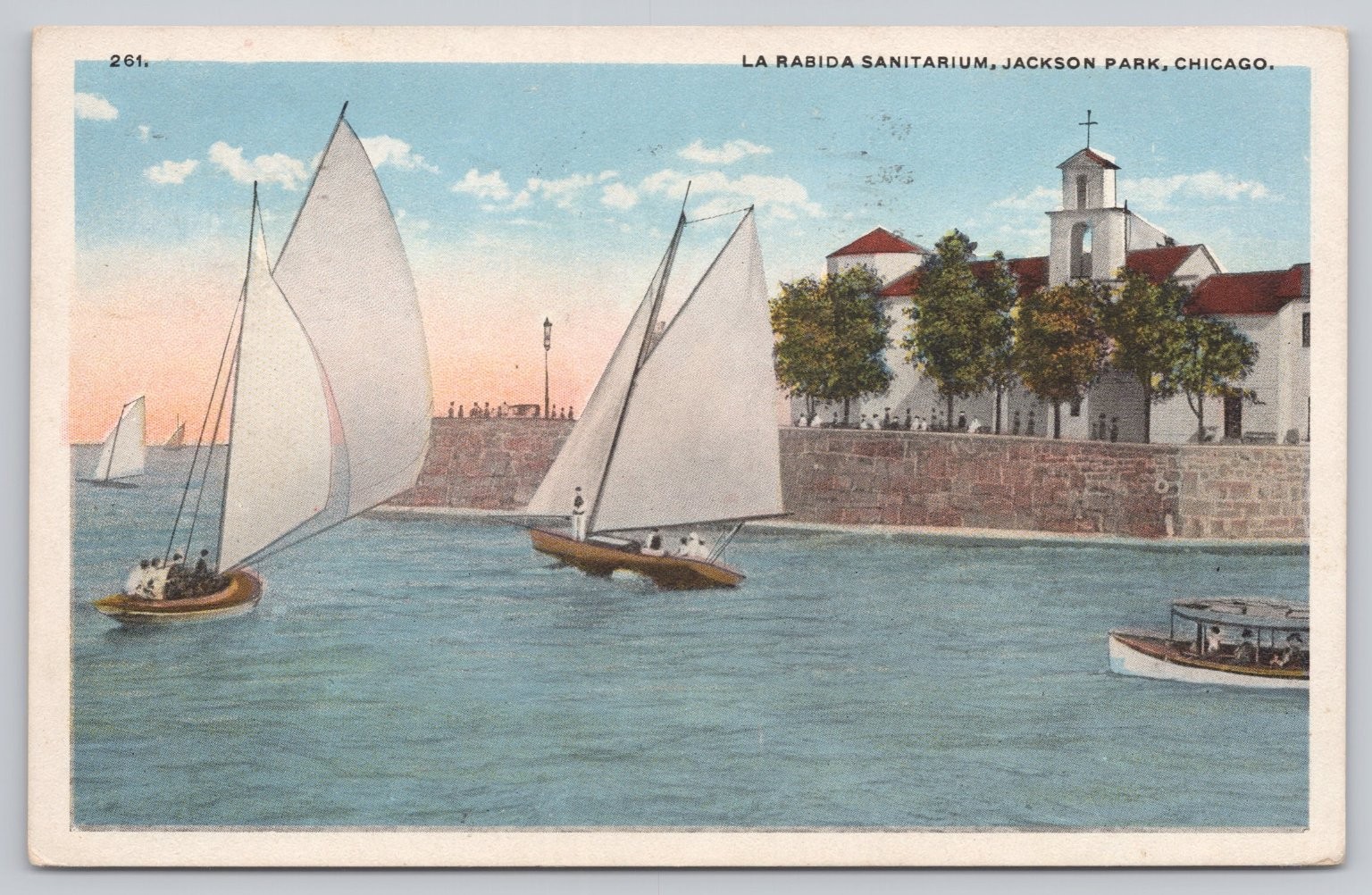Vintage La Rabida Sanitarium Postcard Jackson Park Chicago Illinois 1919 Vintage La Rabida Sanitarium Postcard Jackson Park Chicago Illinois 1919