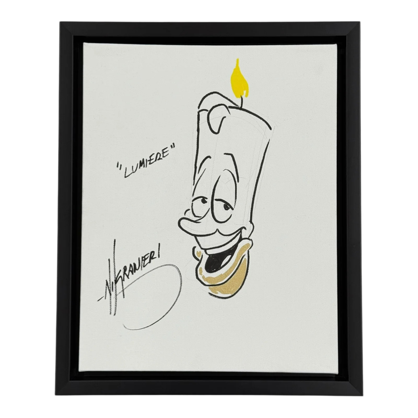Nik Ranieri Autographed Beauty And The Beast Lumiere Original Artwork Sketch 11x Nik Ranieri Autographed Beauty And The Beast Lumiere Original Artwork Sketch 11x