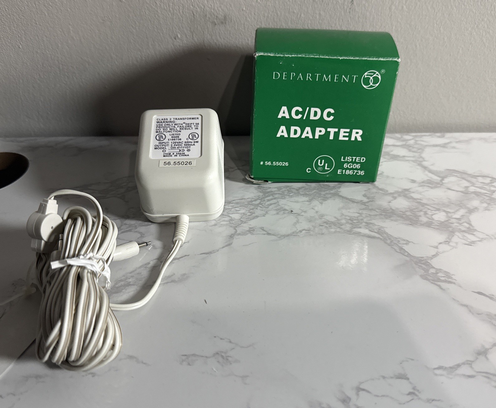 Department Dept 56 55026 AC/DC Power Adapter White Christmas Town Village Lights