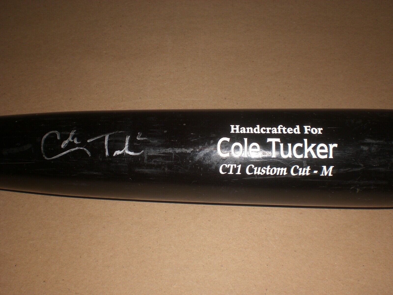 Cole Tucker Pittsburgh Pirates Signed Game Used Bat Marucci WV Power