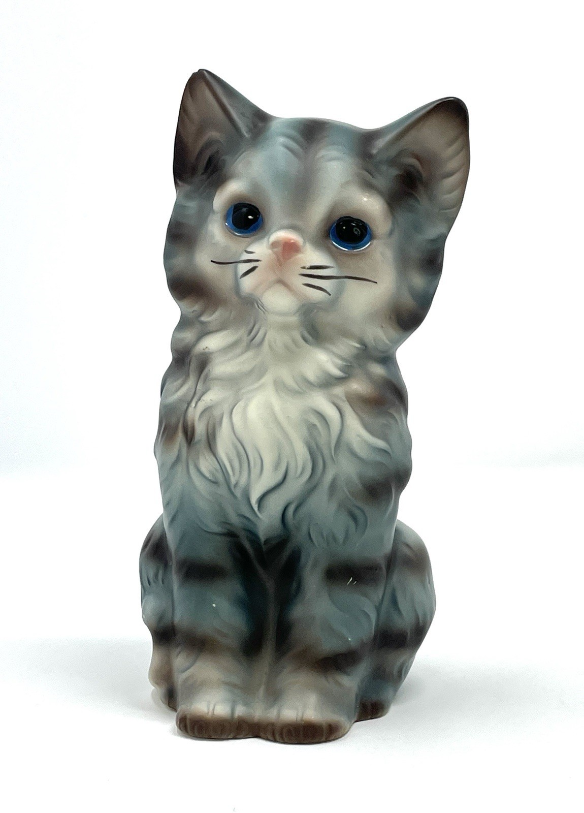 Vintage Striped Kitty Cat Figure Japan 6”