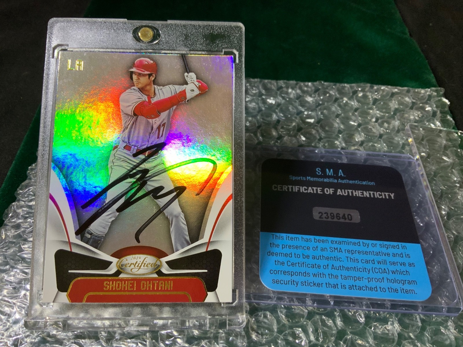 SHOHEI OHTANI AUTOGRAPHED CARD - Signed 2019 Panini Certified 2nd YEAR AUTO +COA SHOHEI OHTANI AUTOGRAPHED CARD - Signed 2019 Panini Certified 2nd YEAR AUTO +COA
