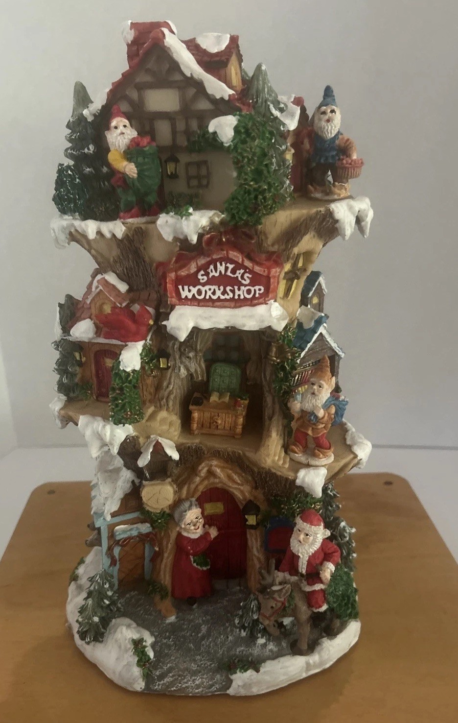 Santa’s Workshop Painted Resin 12 Inches Tall K-Mart Tag Santa’s Workshop Painted Resin 12 Inches Tall K-Mart Tag