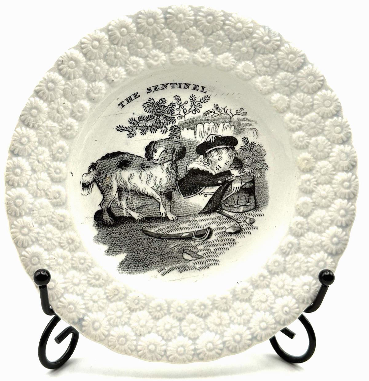 Early 19th c. THE SENTINEL Staffordshire Black Transferware 6 Early 19th c. THE SENTINEL Staffordshire Black Transferware 6