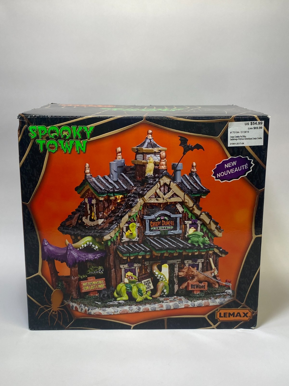 Lemax Spooky Town Creepy Crawlies Pet Sitting Lighted #75184 2017 New In Box