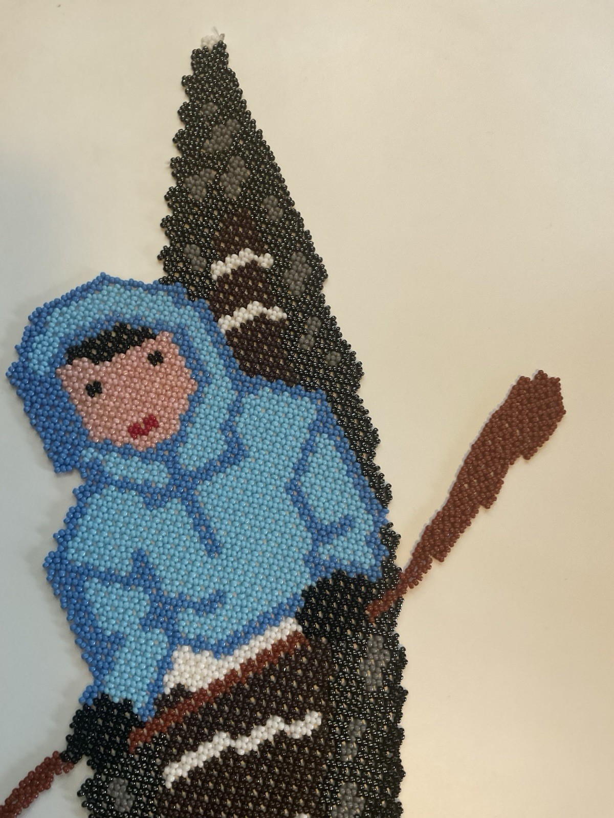 Vintage Indigenous Beaded Inuit Kayaker 20\