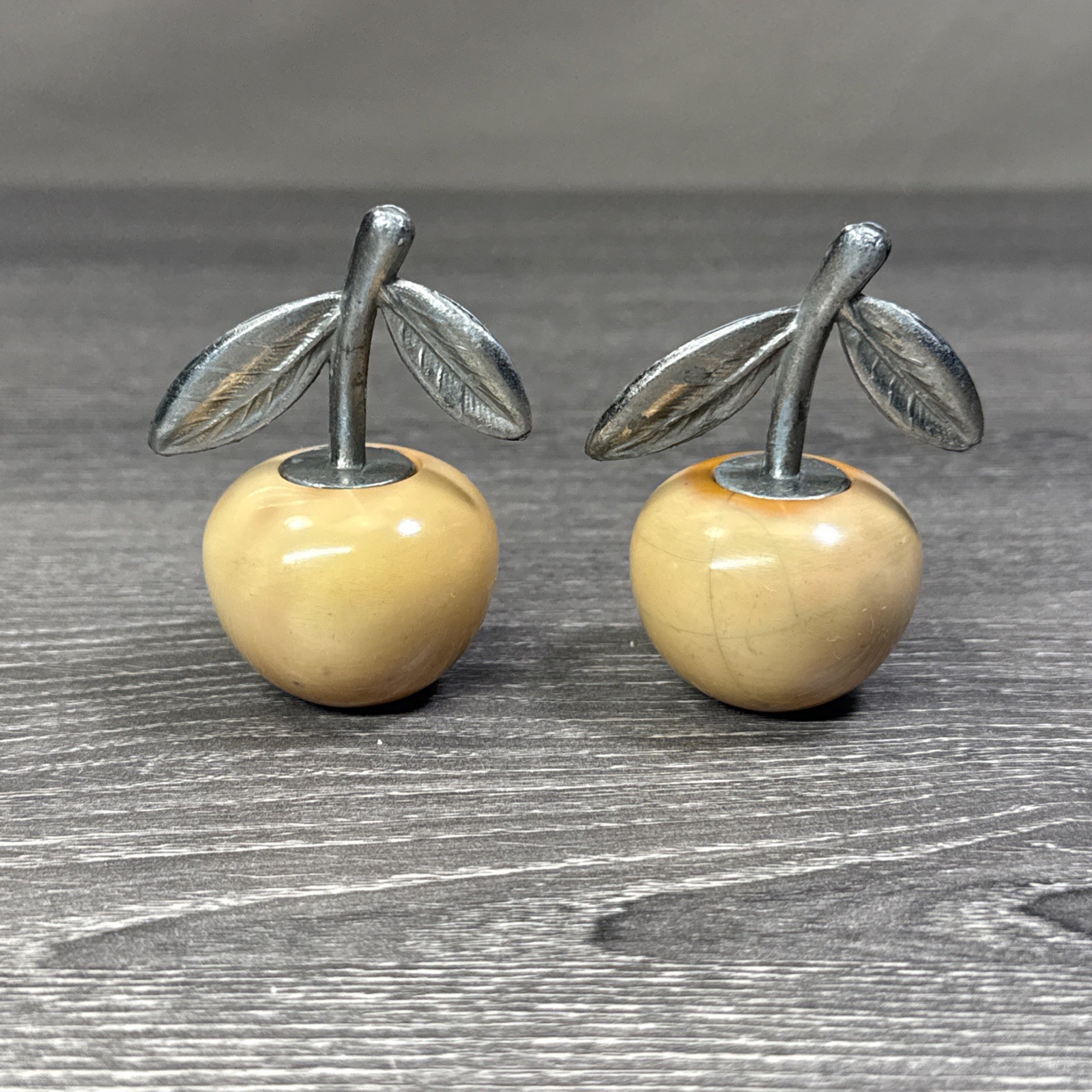 Vintage Two Cherry Bakelite Salt & Pepper Shakers 1940s Retro Kitchen Decor Vintage Two Cherry Bakelite Salt & Pepper Shakers 1940s Retro Kitchen Decor