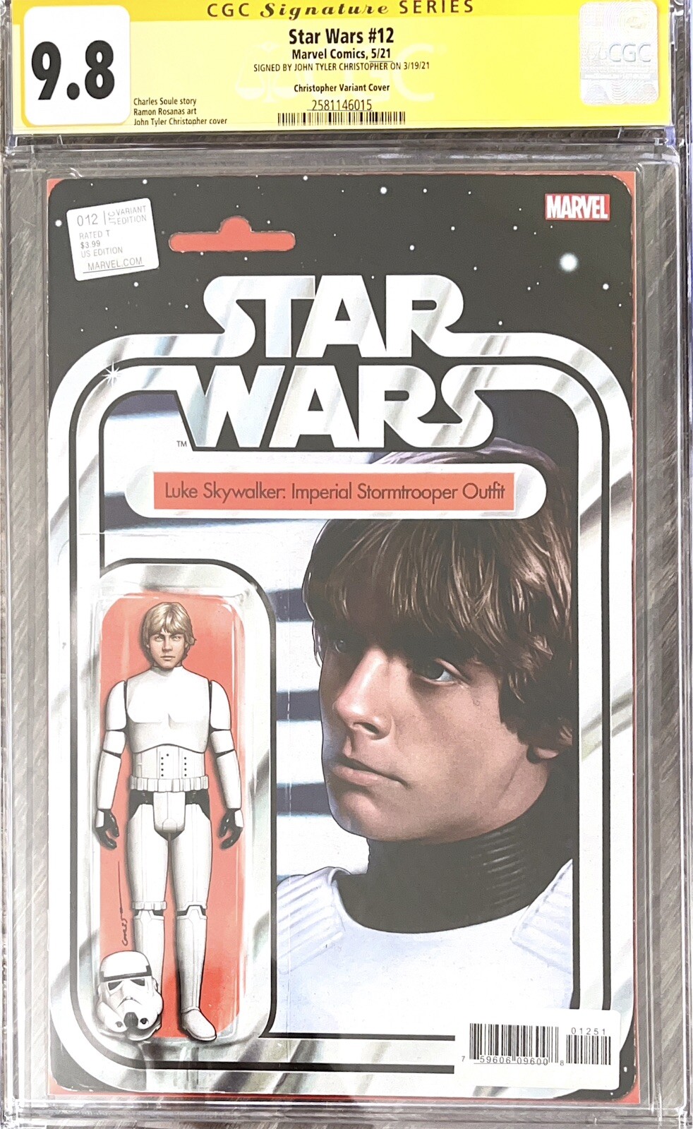Star Wars #12 - CGC 9.8 signed John Tyler Christopher - Luke Action Figure Star Wars #12 - CGC 9.8 signed John Tyler Christopher - Luke Action Figure