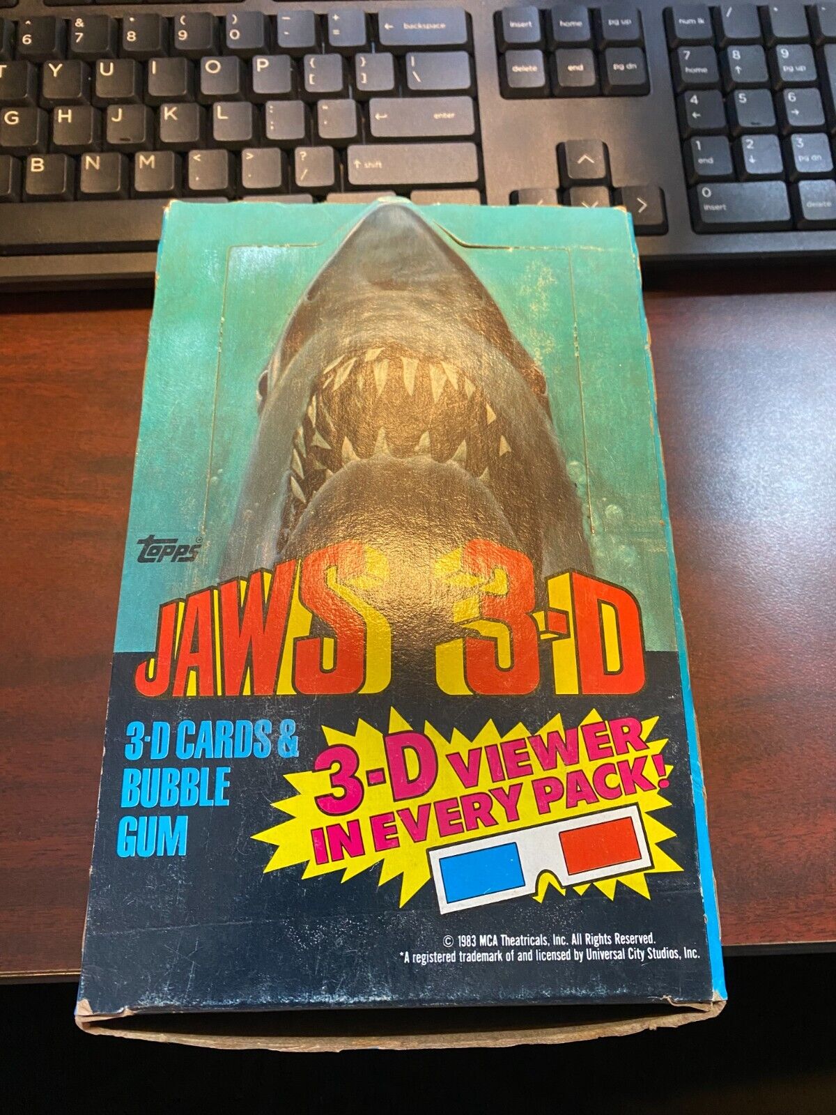 Topps Jaws 3 Box 36 sealed Packs condition of box and packs is amazing.