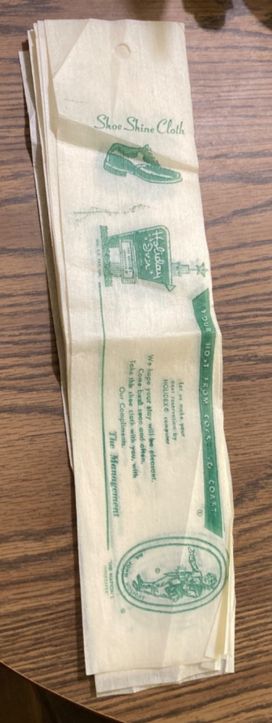 Vintage Unused HOLIDAY INN Motel Hotel Shoe Shine Cloth 9 each Vintage Unused HOLIDAY INN Motel Hotel Shoe Shine Cloth 9 each
