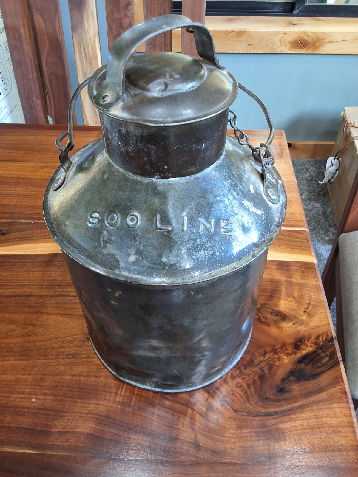 Antique Soo Line Railroad Water Can