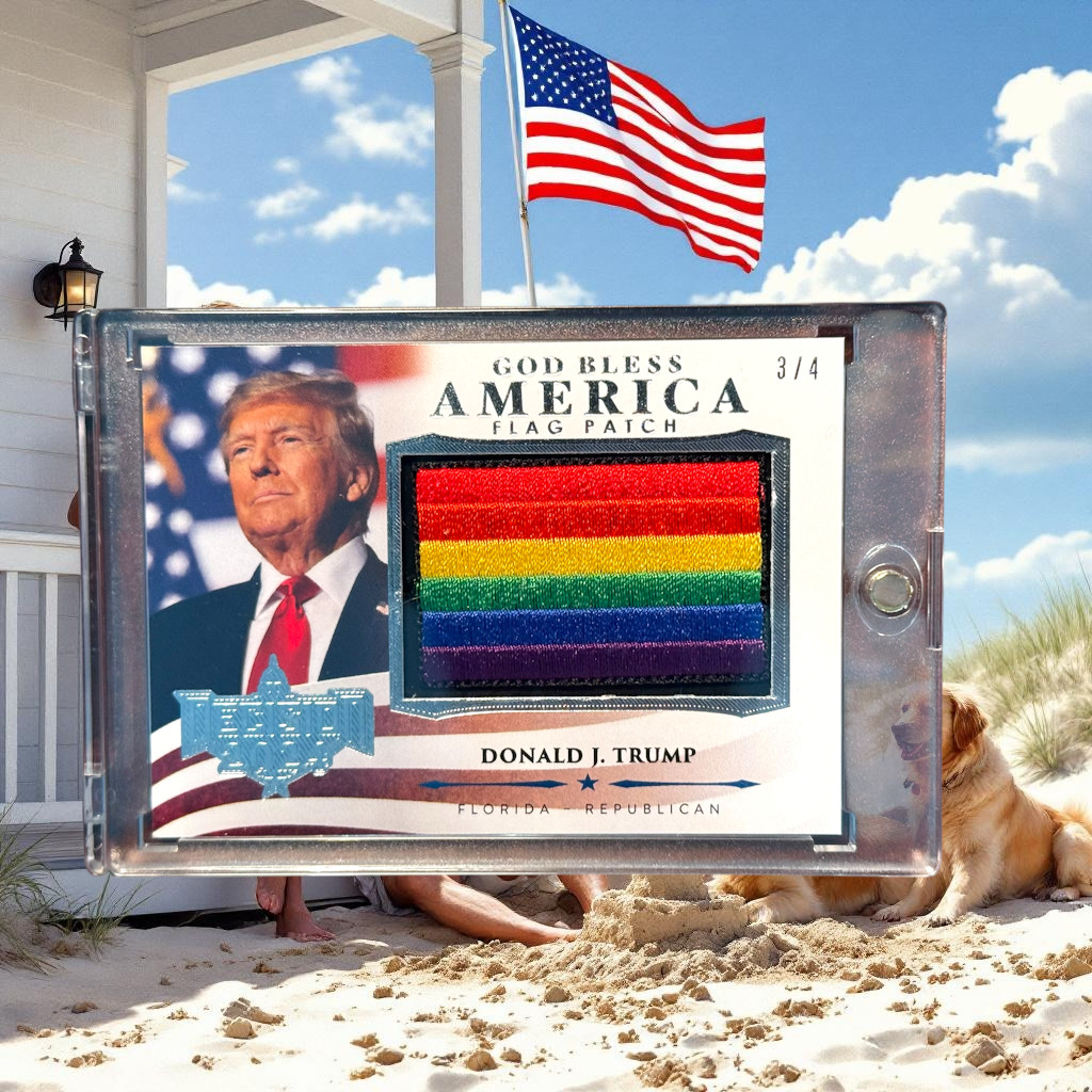 Decision 2024 Donald Trump God Bless America Flag Patch 3/4 LGBTQ PRIDE