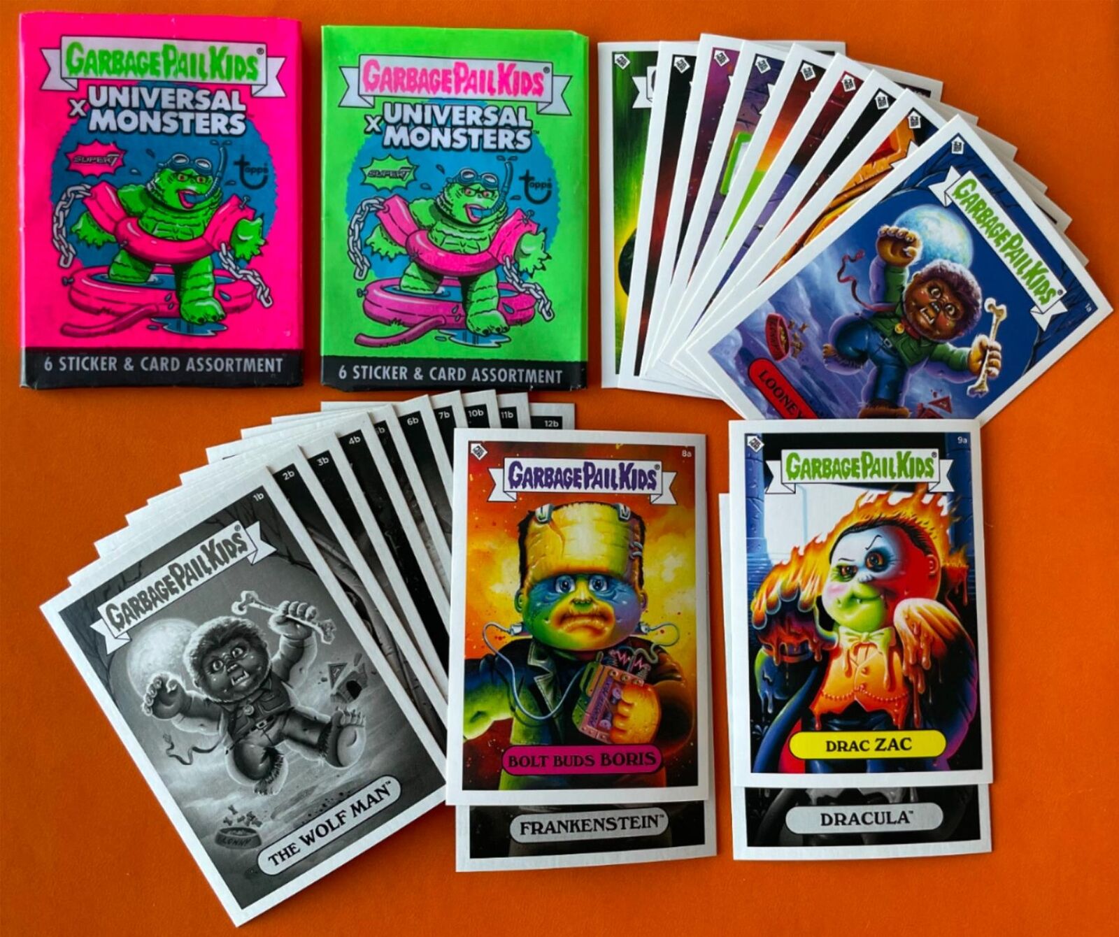 2019 Topps Garbage Pail Kids x Universal Monsters Super7 SDCC gpk 24 Card Set