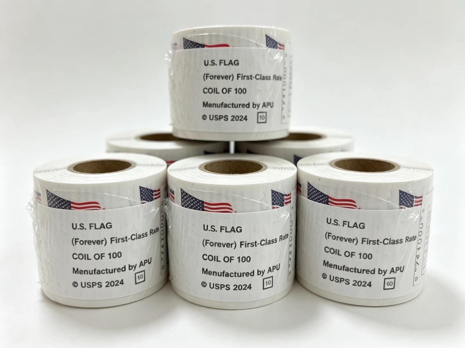 6 Roll Of 100 2025 U.S. Flag First Class Postage Stamps(total 600 pcs) 6 Roll Of 100 2025 U.S. Flag First Class Postage Stamps(total 600 pcs)