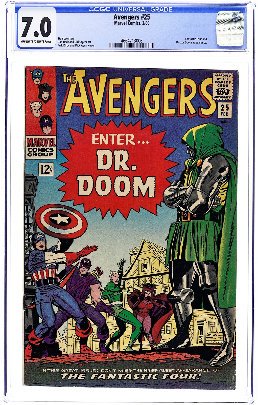 Avengers #25 CGC 7.0 1966 4664713006