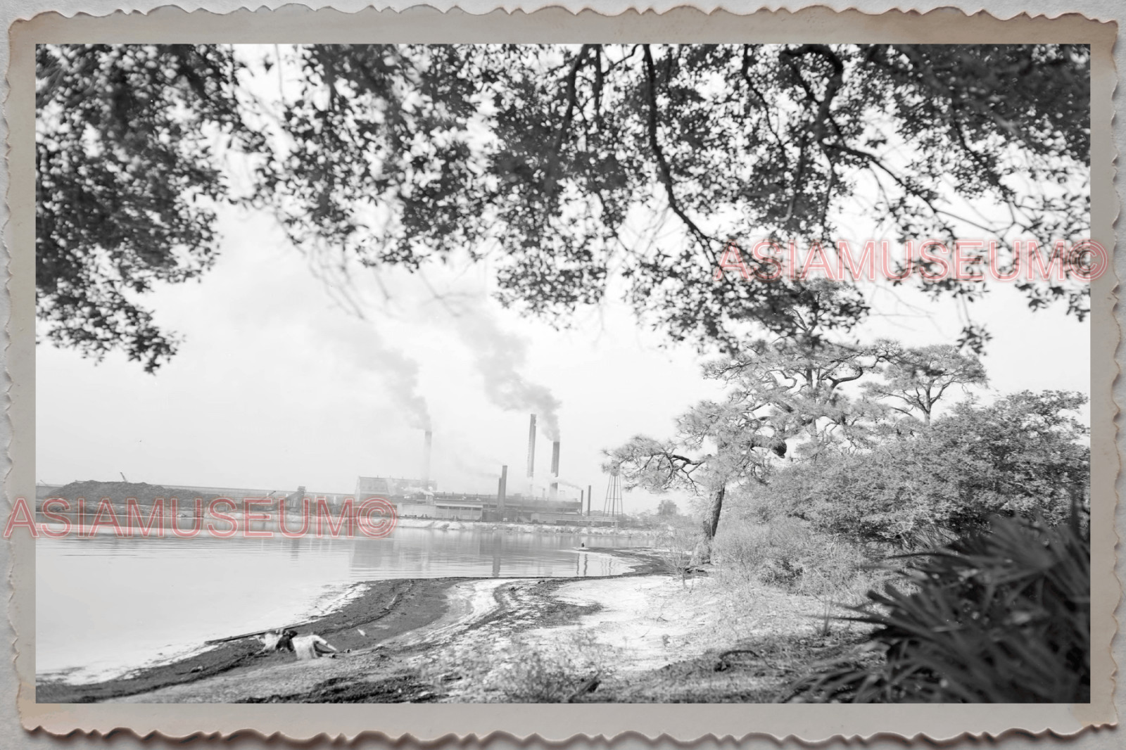 50s AMERICA PANAMA CITY ST ANDREW BAY FACTORY PORT VINTAGE USA Photograph 10015