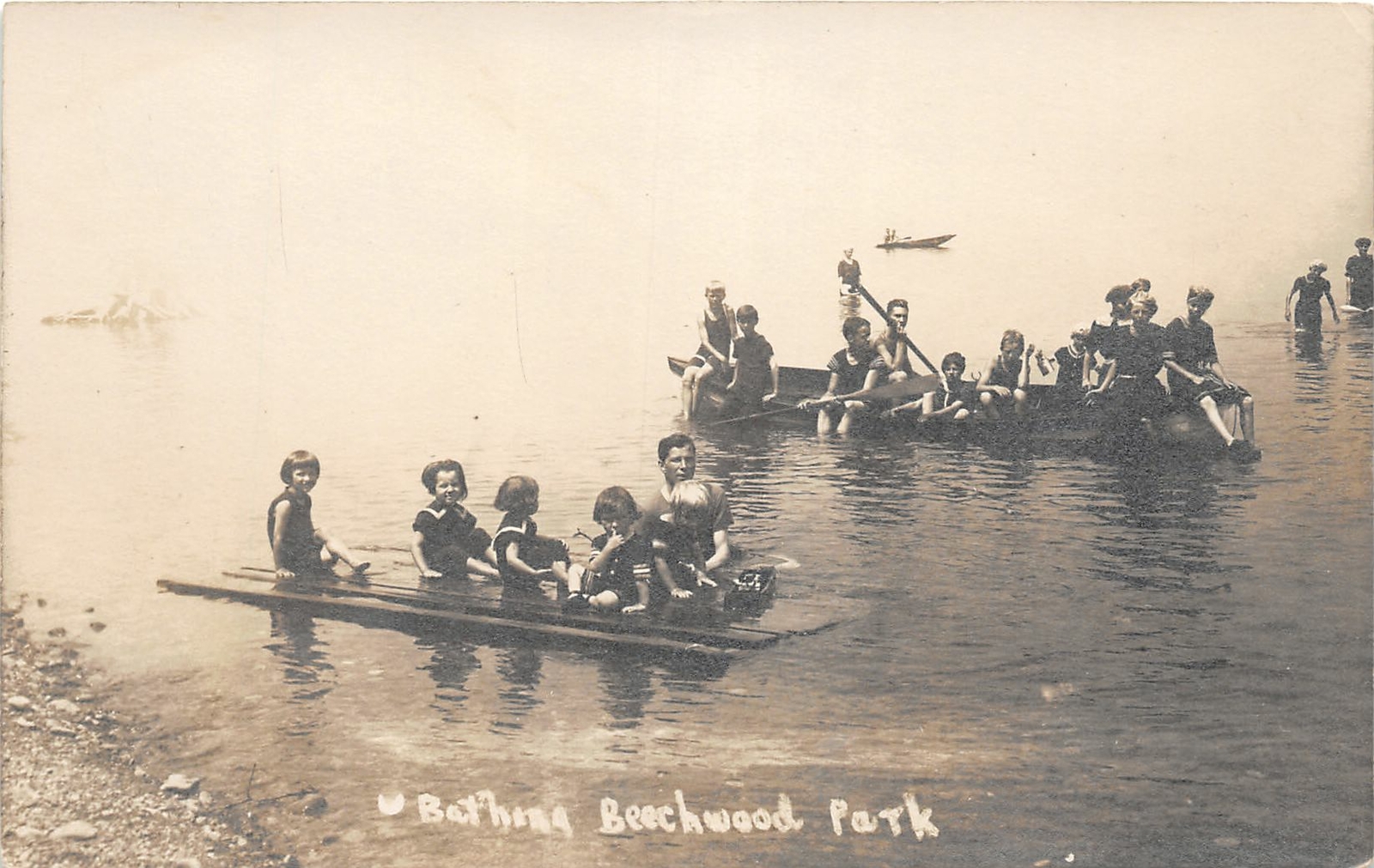 H88/ Rochester New York RPPC Postcard c1910 Beechwood Park Bathing 194 H88/ Rochester New York RPPC Postcard c1910 Beechwood Park Bathing 194