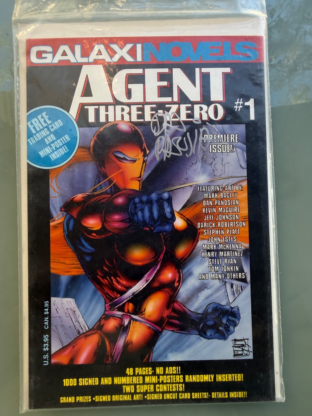 Agent Three-Zero #1 (Galaxinovels August 1993) SIGNED COA DAN PANOSIAN Agent Three-Zero #1 (Galaxinovels August 1993) SIGNED COA DAN PANOSIAN