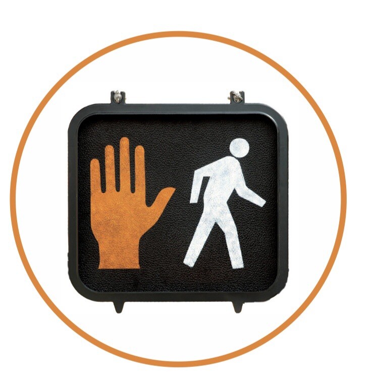 New Pedestrain Signal Lighted Hand Walk, Don't Walk, Traffic Signal 12x12” New Pedestrain Signal Lighted Hand Walk, Don't Walk, Traffic Signal 12x12”